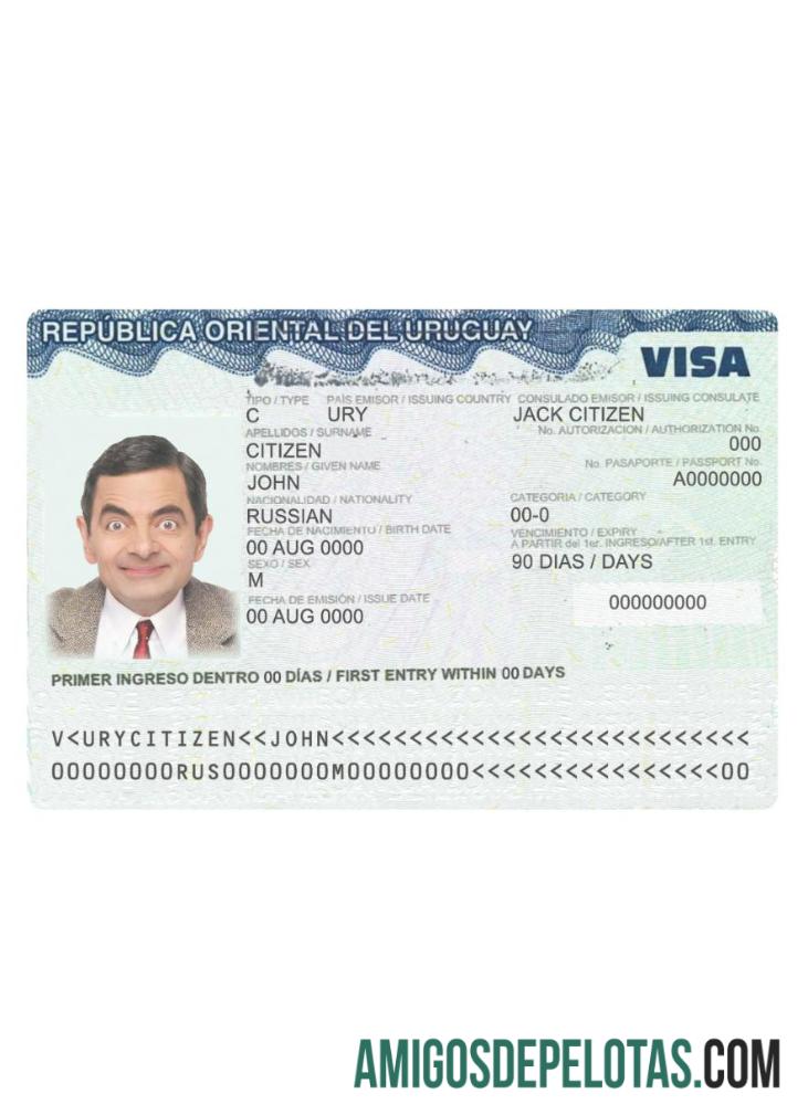 Visto de viagem para Uruguai baixar para verificação